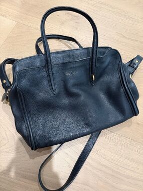 Alexander McQueen (Very Used) Black Pebbled Leather Shoulder Bag - sold as it is